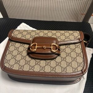 Gucci Brown and Cream Crossbody Bag